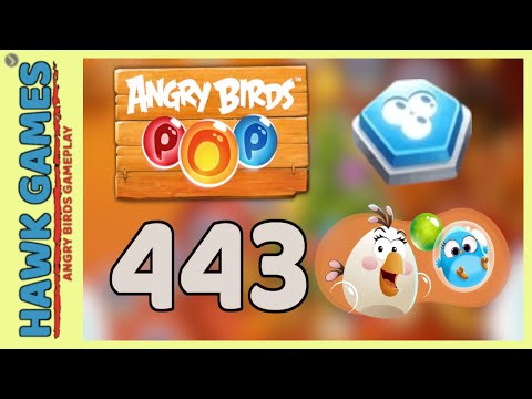 Angry Birds Stella POP Bubble Shooter Level 443 - Walkthrough, No Boosters