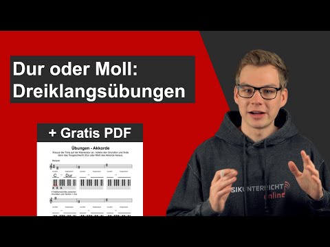 Dur & Moll Dreiklänge bestimmen - Übungen mit Lösungsweg (8 Wochen Klavierkurs)