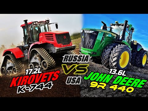 Kirovets K-744 Vs DEERE 9R 440 - Russia Vs USA on around 430 Hp Level - Which comes Stronger?