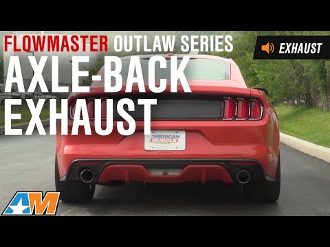 2015-2017 Mustang EcoBoost V6 Flowmaster Outlaw Axle-Back Exhaust Installation & Sound
