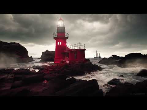 🐚🐙 Seaside Lighthouse | Ocean Waves & Seagulls | Foghorn | Relaxation, Sleep or Study | 10 Hours ✨