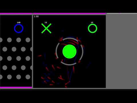 Tic-tac-toe (Vortex vs Loading) - Marble Race in Algodoo