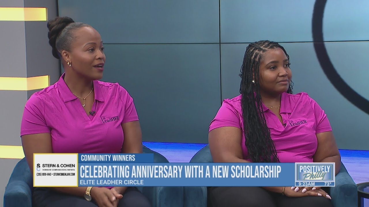 Dr. Romaine Thrower and Amber Washington discussing the Elite LeadHER anniversary and scholarship on PHL17