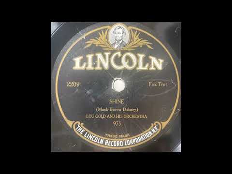 Lou Gold Orchestra 1924 "Shine" Roaring Twenties Jazz Dance Band 78 RPM