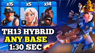 Hybrid Army | TH 13 HYBRID ATTACK STRATEGY | TH13 ATTACK STRATEGY |#shorts #clashofclans #supercell