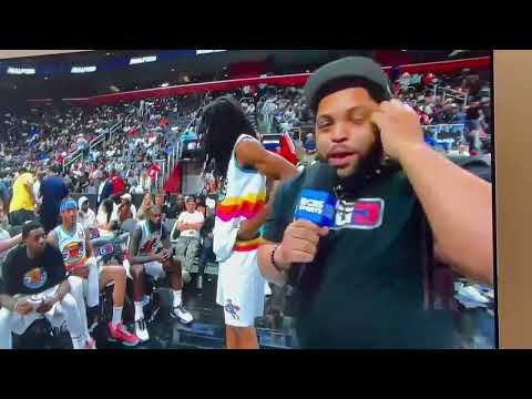 WATCH THIS INTERVIEW! O'Shea Jackson Jr. *tries* to interview Michael Beasley halftime on CBS Sports