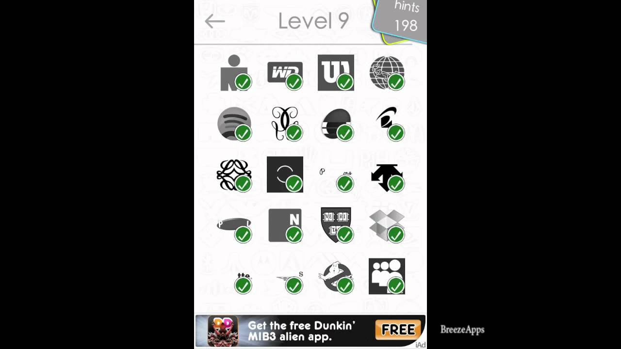 Logos Quiz Level 9 Answers (Logos Quiz walkthrough w/ solutions round 9 cheats iphone, ipad)