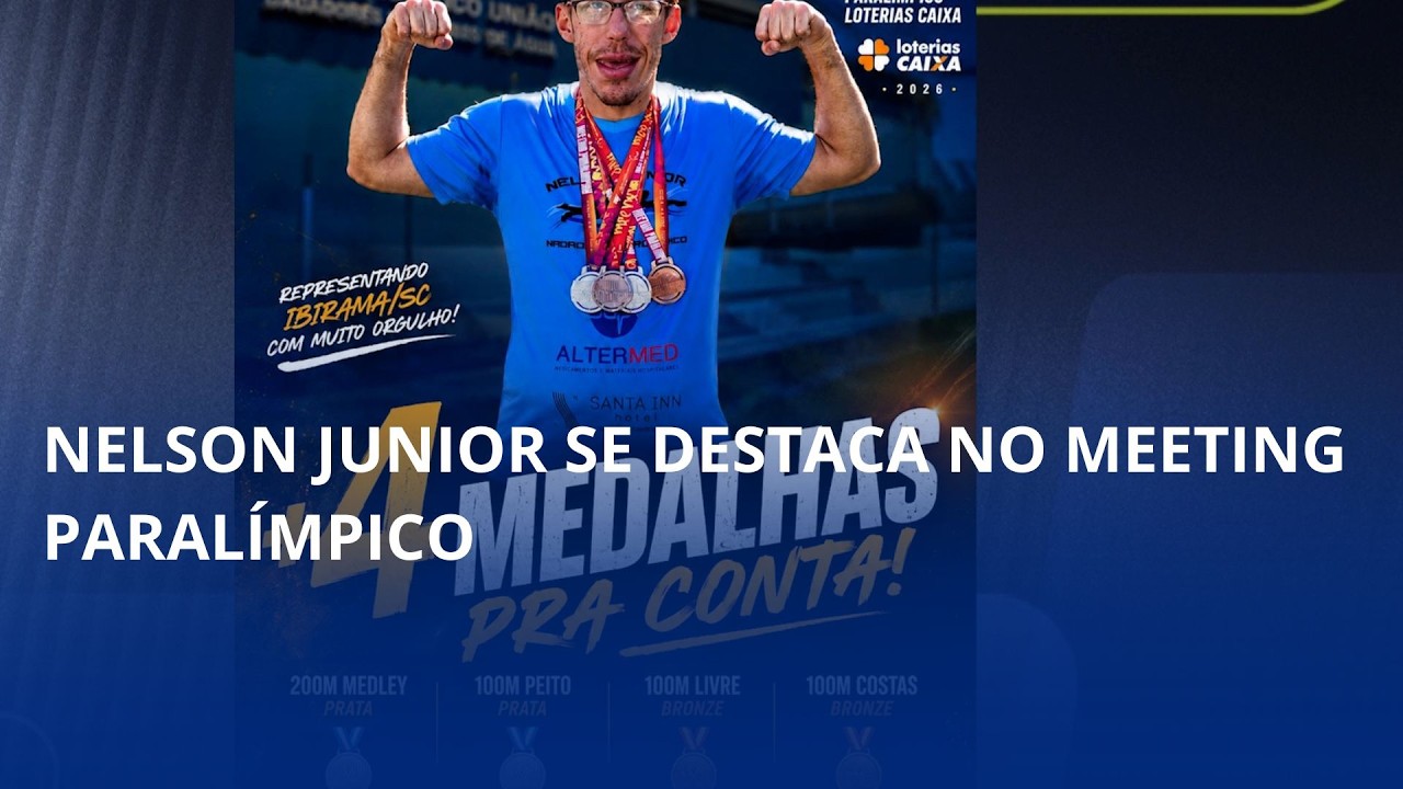 Nelson Junior se destaca no meeting paralímpico