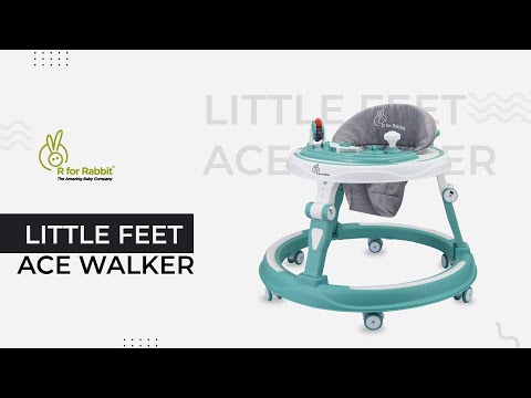 R for Rabbit Little Feet Ace Baby Walker- Toy Bar With Music & Light, 3 Level Height Adjustment