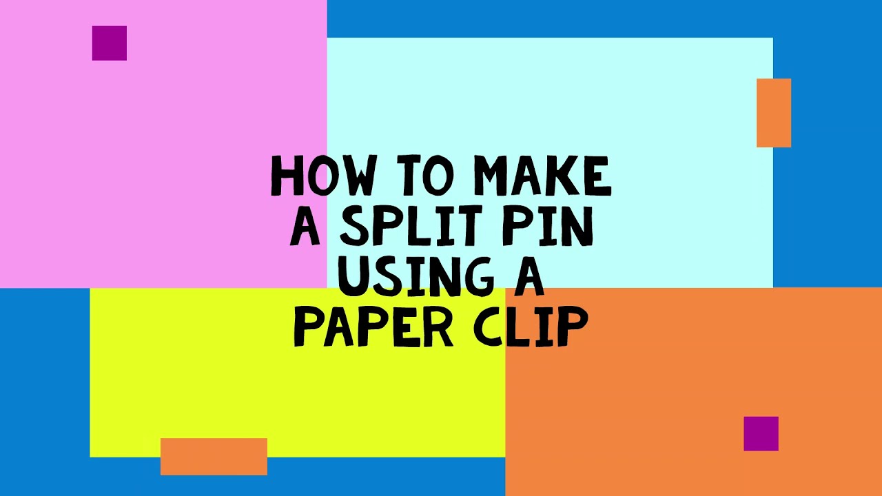 How to make a split pin using a paperclip