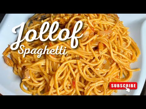 The EASIEST/TASTIEST Jollof spaghetti Recipe READY IN 20 MINUTES 