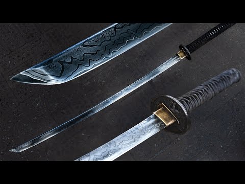 Forging Damascus Katana from bearing steel