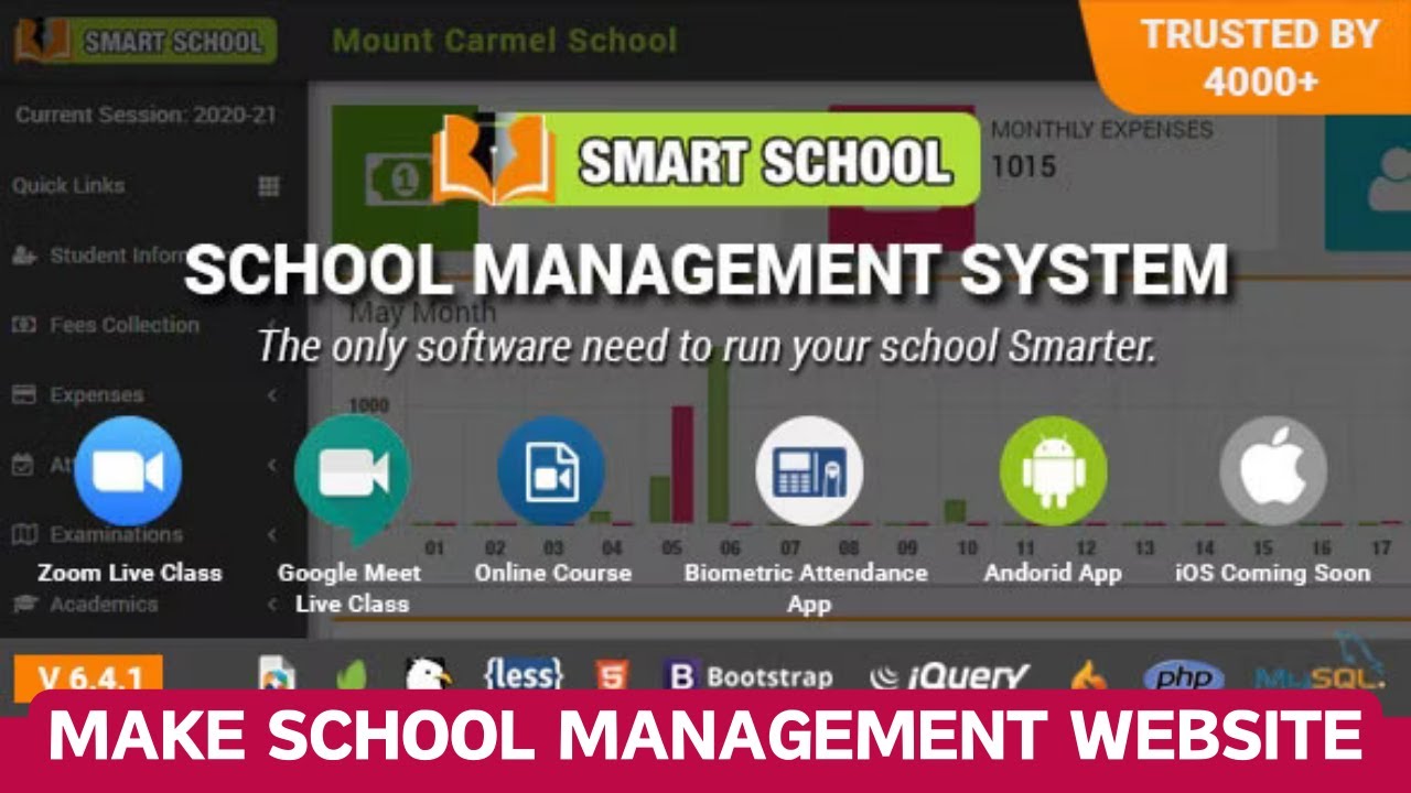 Make Smart School : School Management System || Smart School School Management System php script