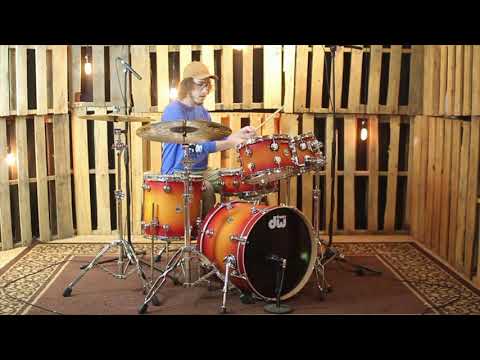 DW Collector's Maple Classic Burst Satin Oil Drum Set - 20,10,12,14,5.5x14