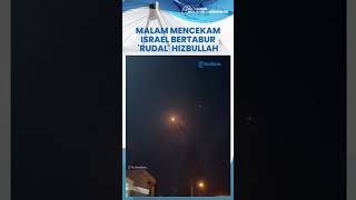 Iron Dome Sibuk Tangkis Serangan, Penampakan Mencekam Langit Israel Diberondong 50 Rudal Hizbullah