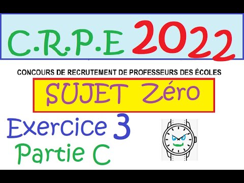 CRPE 2022 sujet zéro MATHS ex3 partie C temps et longueur proportionnalité