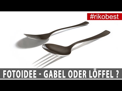 Kreative Fotoidee - Fotografieren mit Licht und Schatten - Gabel oder Löffel das ist hier die Frage