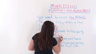 English Writing: How To Make Surnames And Proper Nouns Plural