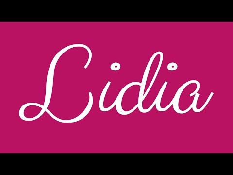 Learn how to Write the Name Lidia Signature Style in Cursive Writing