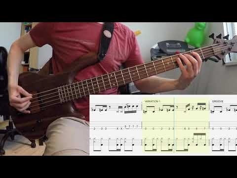 GrooveCell - Bass & Drum Grooves - rock_metal_0010 (Video + Score) - 95 bpm - 4/4