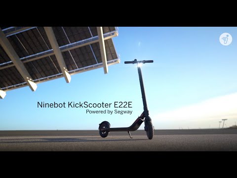 Segway „Ninebot KickScooter E22E“, maitinamas Segway, tamsus pilkas video