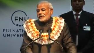 preview picture of video 'PM Modi's speech at the Interaction with Civil Society at Fiji National University'