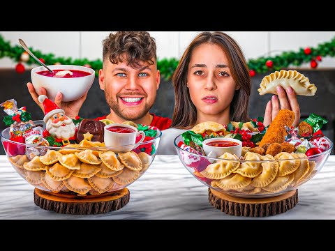 WHOEVER EATS AN XXL BOWL OF CHRISTMAS FOOD THE FASTER WINS!