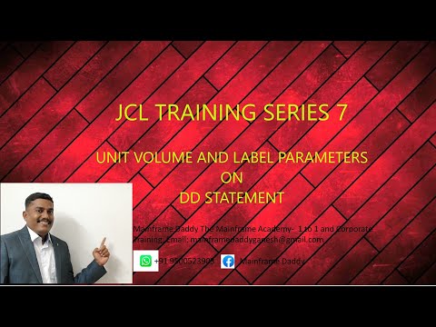 JCL series Part 7 || UNIT parameter in DD statement || VOLUME parameter in DD statement || LABEL