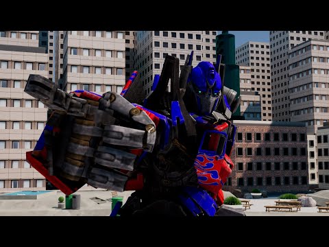 Optimus Prime vs Megatron and the Decepticons! Transformers DOTM Animated Fight Scene!