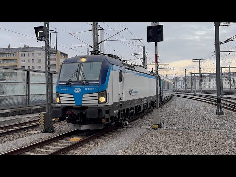 Einfahrt ČD EC 206/306 “Porta Moravica” & ÖBB IC 541 & Abfahrt ÖBB IC 1131 in Wien Hbf (05.01.2026)