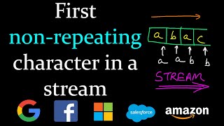 Download the video "First non repeating character in a stream | Leetcode #387"