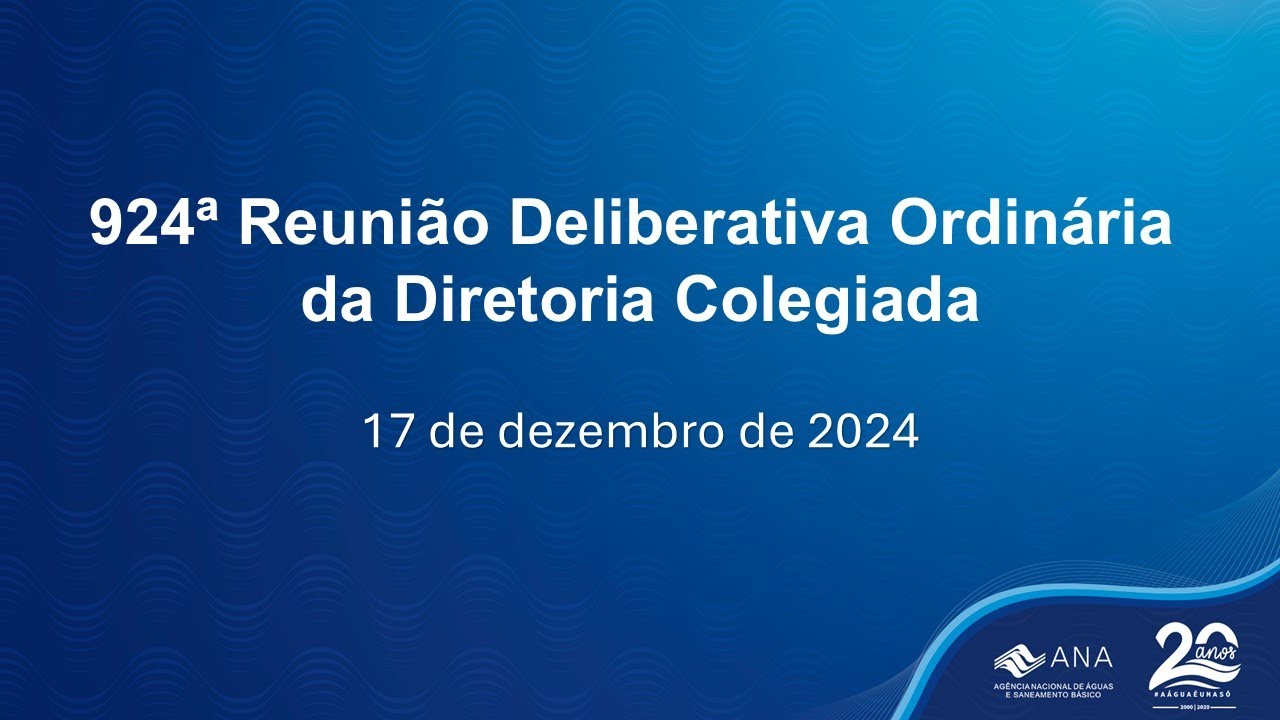 924ª Reunião Deliberativa Ordinária da Diretoria Colegiada - 17 de dezembro de 2024.