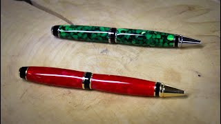 Cigar Pen Turning with Christmas Colors