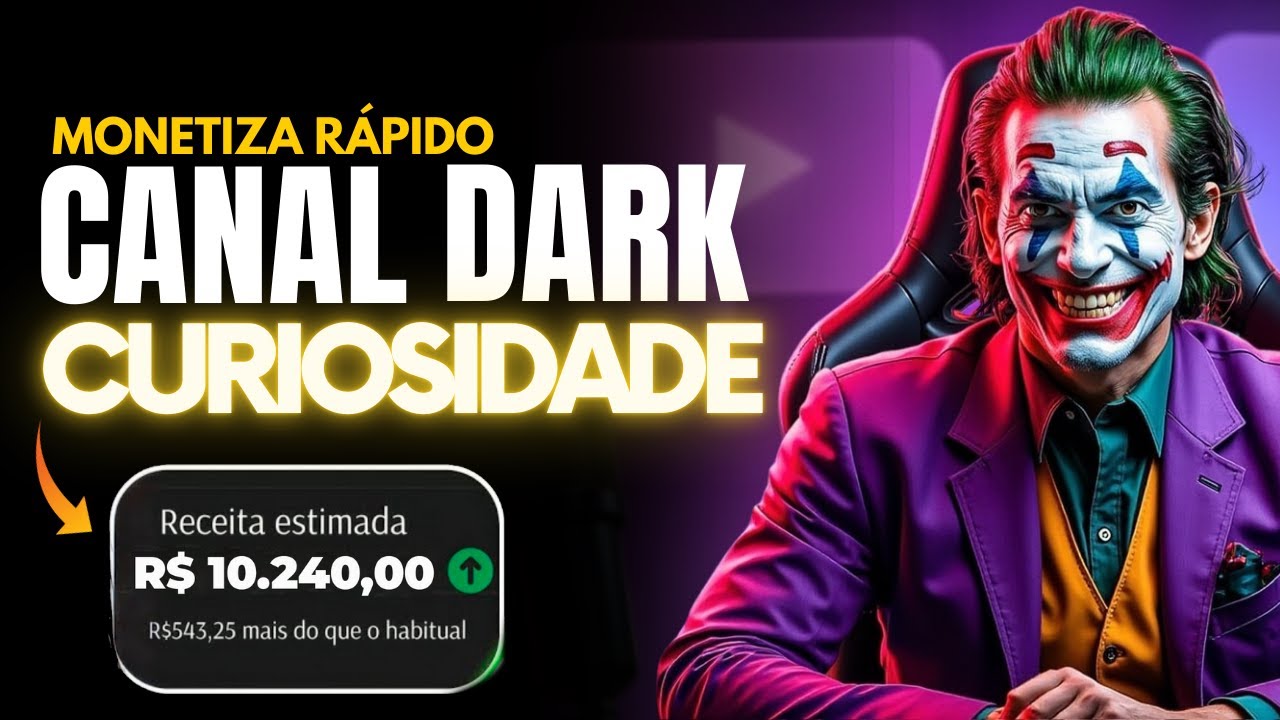 CRIE ESSE CANAL DARK DE CURIOSIDADES E MONETIZE RÁPIDO!