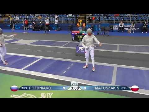 Budapest 2021 SWS - L16 - Pozdniakova RUS v Matuszak POL