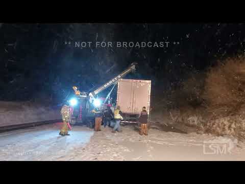 01-10-2022 Allenwood, PA - Truck Rollover As Snow Squall Blasts Central Pennsylvania