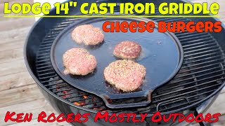 Cheese Burgers on the Lodge 14" Cast Iron Griddle