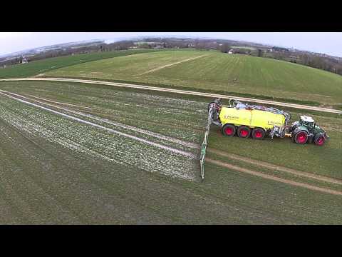 PICHON slurry tanker 3 axles, 25 000L, with Tact-Master and 24 m dribble bars