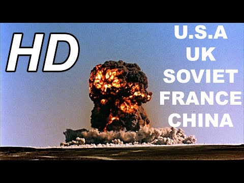 HD The first atomic bomb of Five countries 1945~1964 USSR China UK French USA