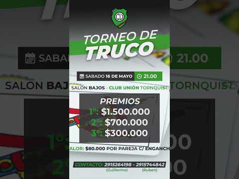 Sábado 16/05/26. 21 hs. Tornquist, Prov. de Bs. As. #locosxeltruco #truco #trucoargentino