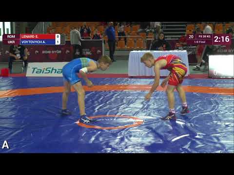 1/8 FS - 38 kg: E. LENARD (ROM) v. A. VOYTOVYCH (UKR)
