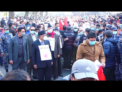 ओली बिरुद्ध सडकमा प्रचण्ड - माधब समूहले सडकबाट निकाले बिशाल जुलुस | Kp Oli Vs Prachand - Madhab