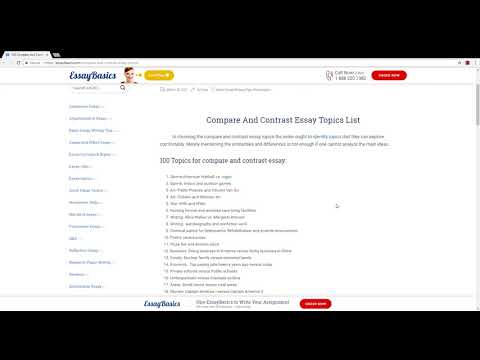 Good comparison essay topics