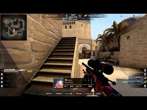 Oskar 1v3 clutch on 3HP - Navi vs Mousesports - StarSeries S5 Semi Final #2
