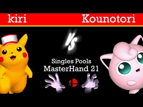 MasterHand 21 Pools - kiri(Pikachu) vs. Kounotori(Jigglypuff)