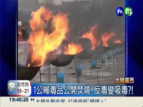 陸越聯手反毒 1公噸毒品公開燒