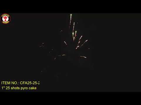 CFA25-25-2 1'' 25 shots multishots 500g fireworks cake
