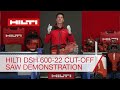 hilti nuron dsh 600 22 cut off saw demonstration