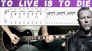 METALLICA - TO LIVE IS TO DIE (Guitar cover with TAB | Lesson)