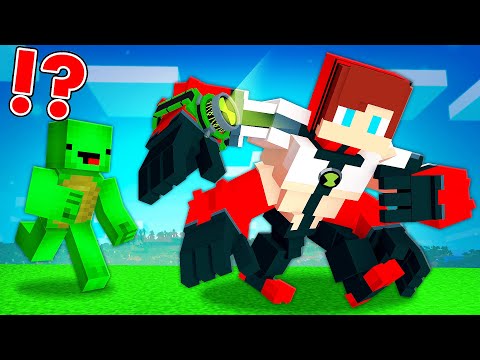 BEN 10 Speedrunner vs Hunter in Minecraft - Maizen JJ and Mikey
